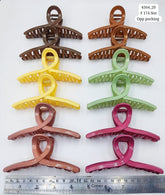 Impression Stylish Colored Plastic Hair Clutcher (Pack of 12)